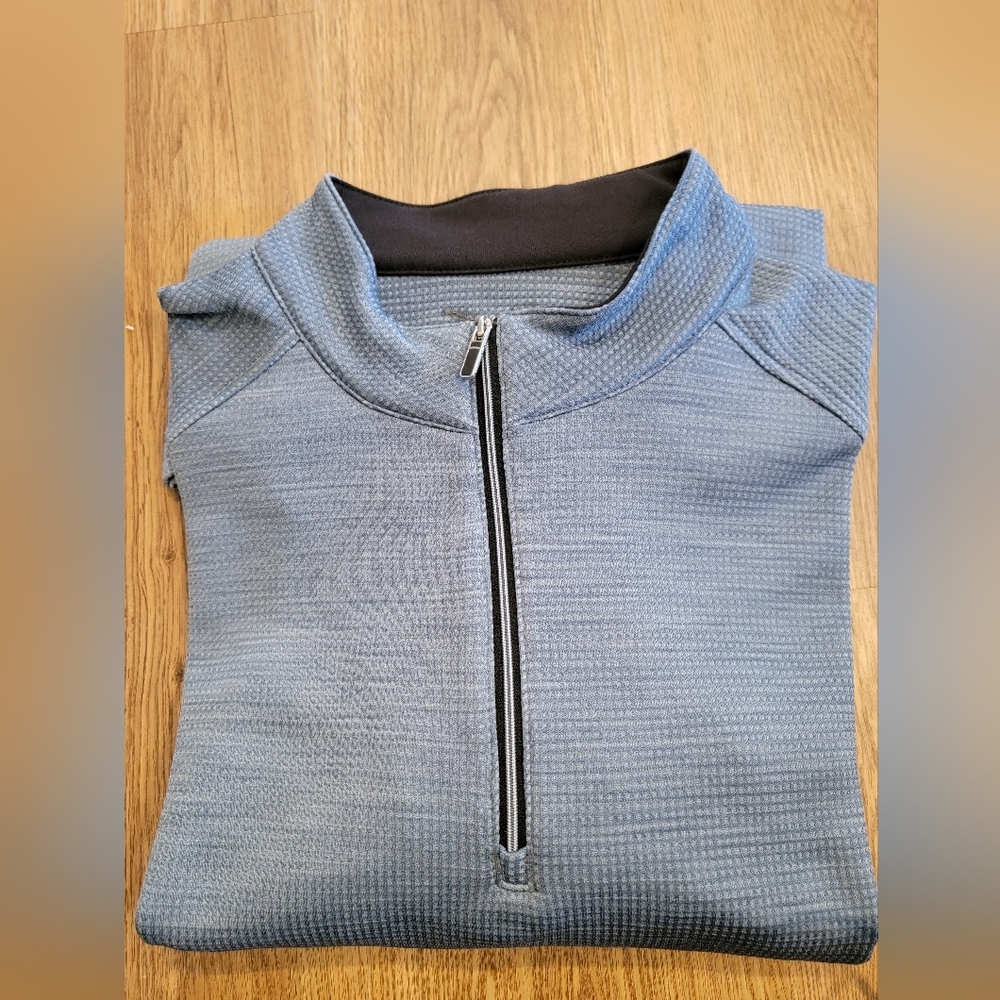 Mens Blue Quarter Zip Cypress Club Long Sleeve shirt XXL